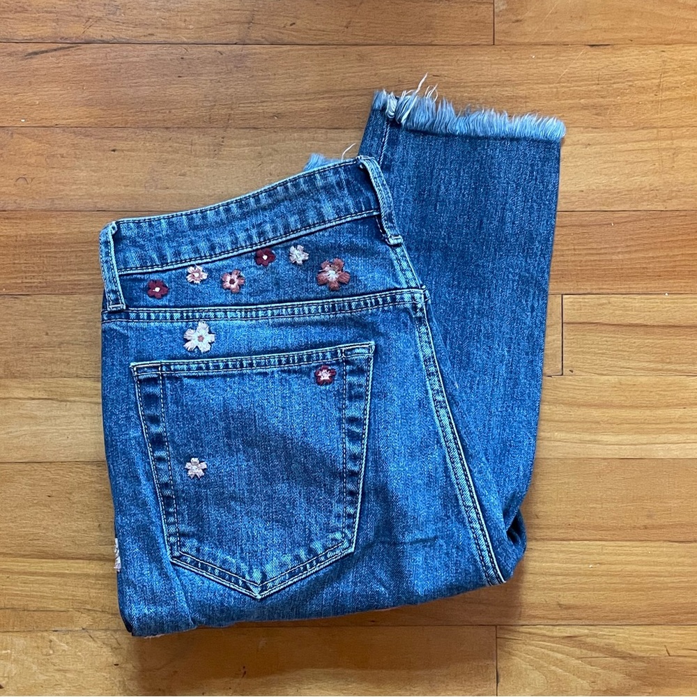 Floral Embroidered Jeans